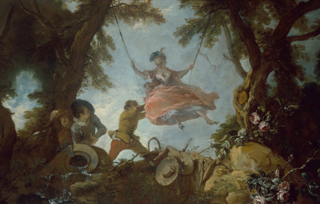 Swing (öljy kankaalle) tekijältä Jacques de Lajoüe