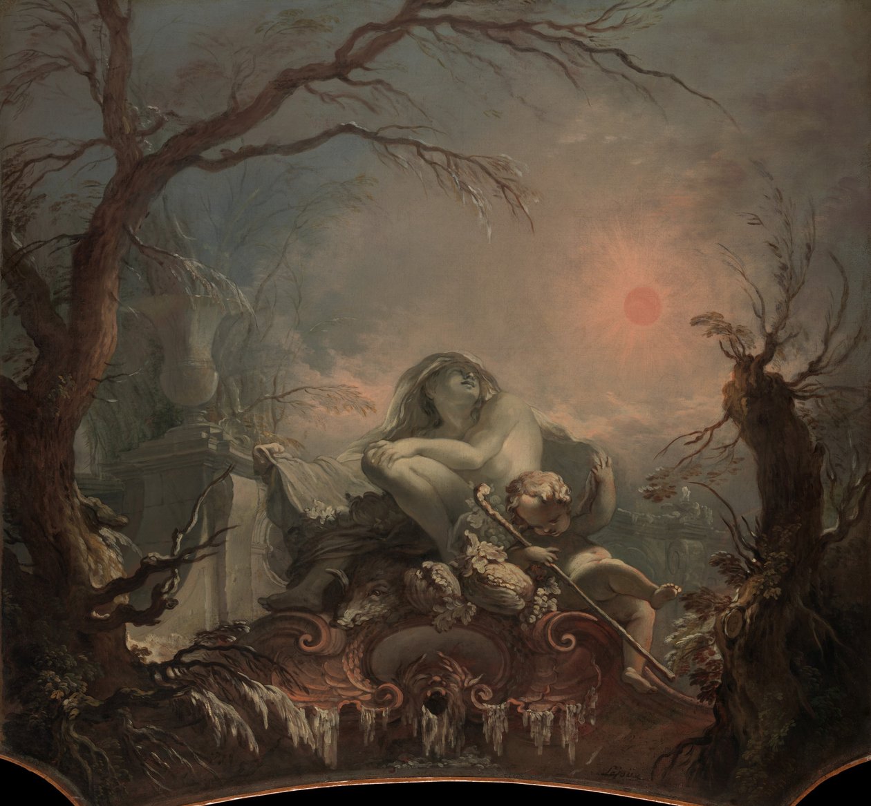 Talven allegoria. tekijältä Jacques de Lajoue II