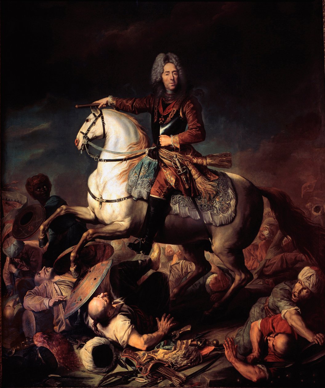 Prinssi Eugene of Savoie-Carignanin muotokuva (Savoie Carignan, Soissonsin kreivi (1663-1736), nimeltään Jacob Van Schuppenin prinssi Eugene-maalaus (1670-1751) 1700-luvun Torino, Galleria Sabauda - Savoian prinssi Eugene Carignanin muotokuva, kreivi de S tekijältä Jacques or Jakobus van Schuppen