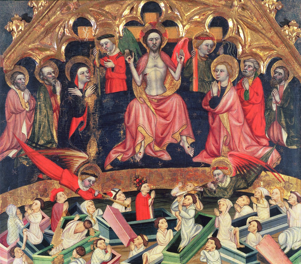 Viimeinen tuomio alttaritaulusta vanhassa Sant Salvador d