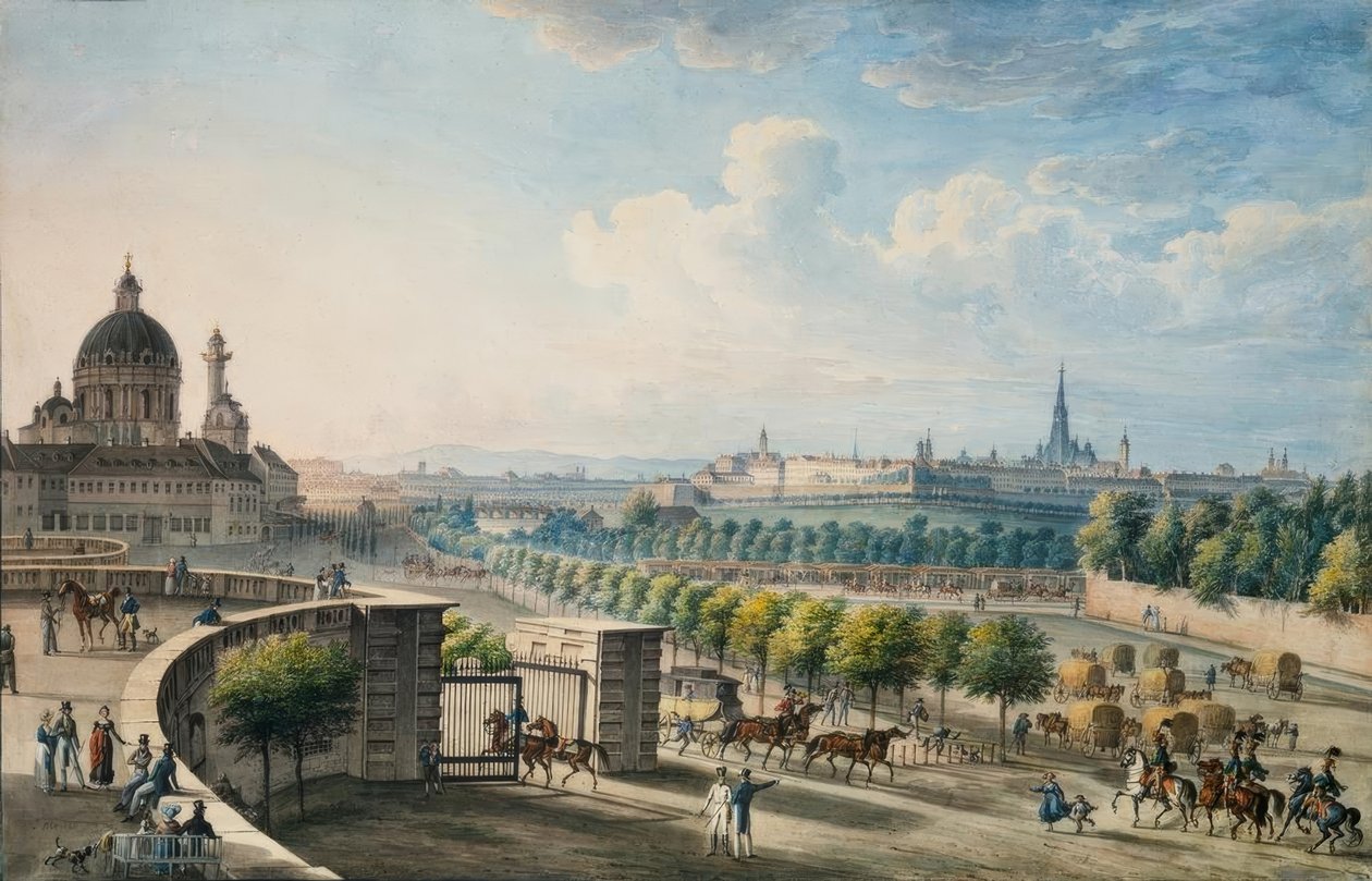Wien vom Schwarzenbergpalais / Alt tekijältä Jakob Alt