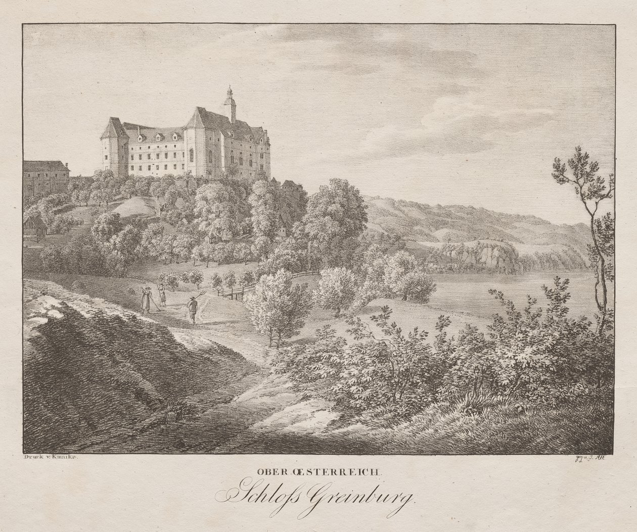 Ober-oesterreich, Schloss Greinburg tekijältä Jakob Alt