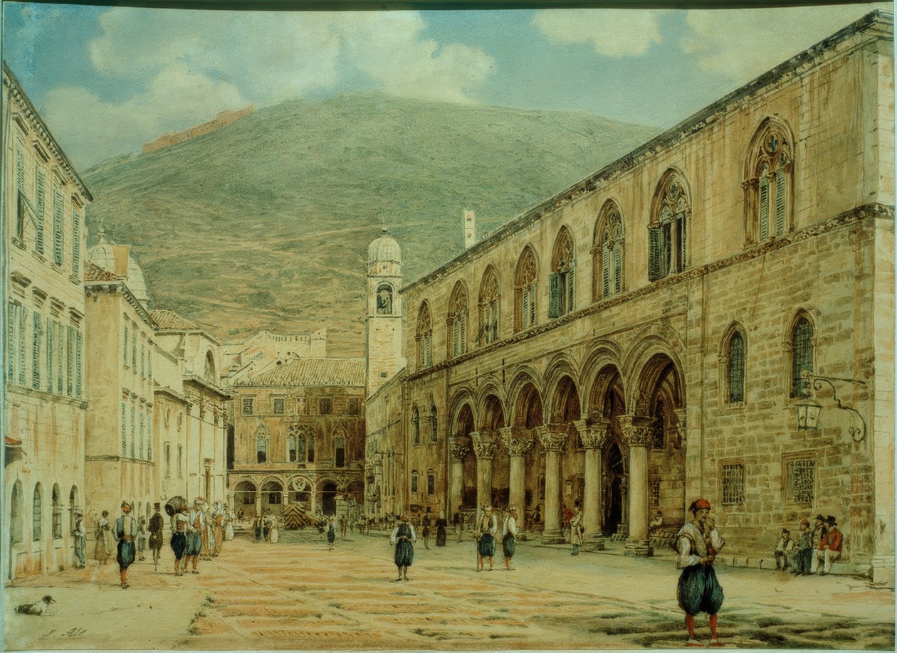 Platz Ragusassa (Dubrovnik) tekijältä Jakob Alt