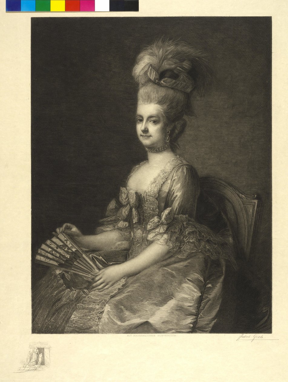 Itävallan arkkiherttuatar Marie Christine (etsaus) tekijältä Jakob Groh