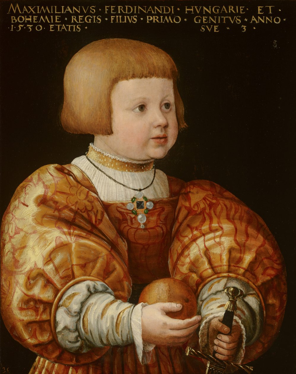 Muotokuva Maximilianista Itävallasta (1527-1576), kolmivuotias, 1630 tekijältä Jakob Seisenegger