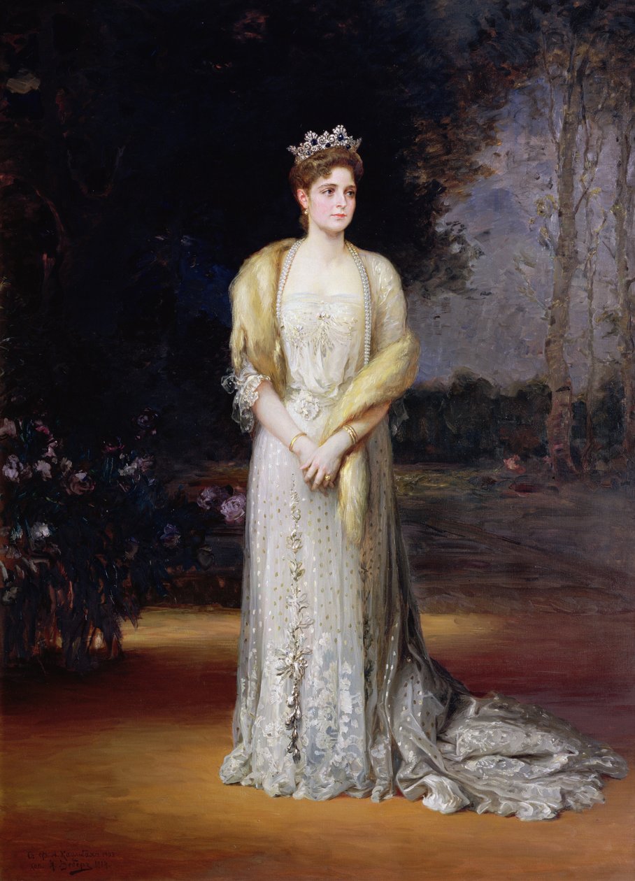 Keisarinna Aleksandra Fjodorovnan muotokuva, 1914 tekijältä Jakov Jakovlevich Veber