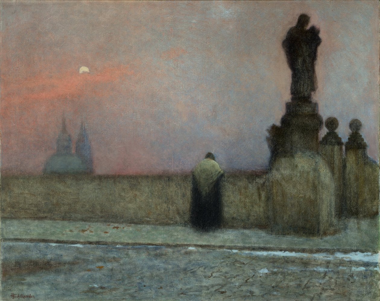 Debyytti de Soiree Hradcanyssa (Praha, Tšekki) - Varhainen ilta Hradcanyssa - Jakub Schikaneder (1855-1924). Öljy kankaalle tekijältä Jakub Schikaneder