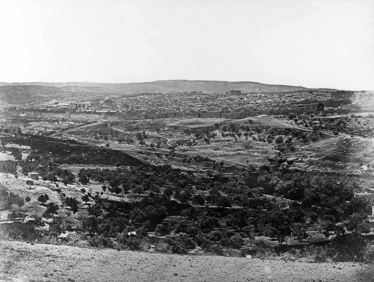 Jerusalem Scopus-vuorelta, 1857 tekijältä Felice Beato