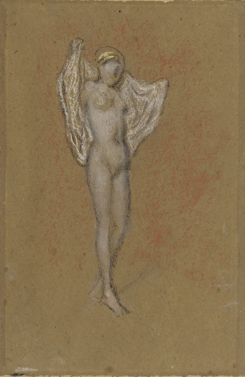A Yellow Note, n. 187174 (liitu ja pastelli ruskealla paperilla) tekijältä James Abbott McNeill Whistler