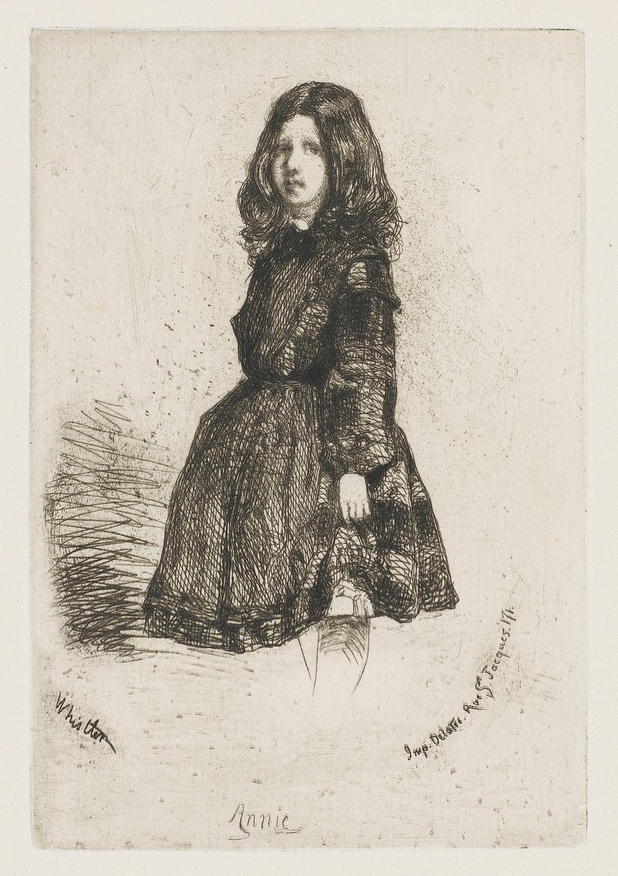 Annie, n. 1857-58 (etsaus paperille) tekijältä James Abbott McNeill Whistler