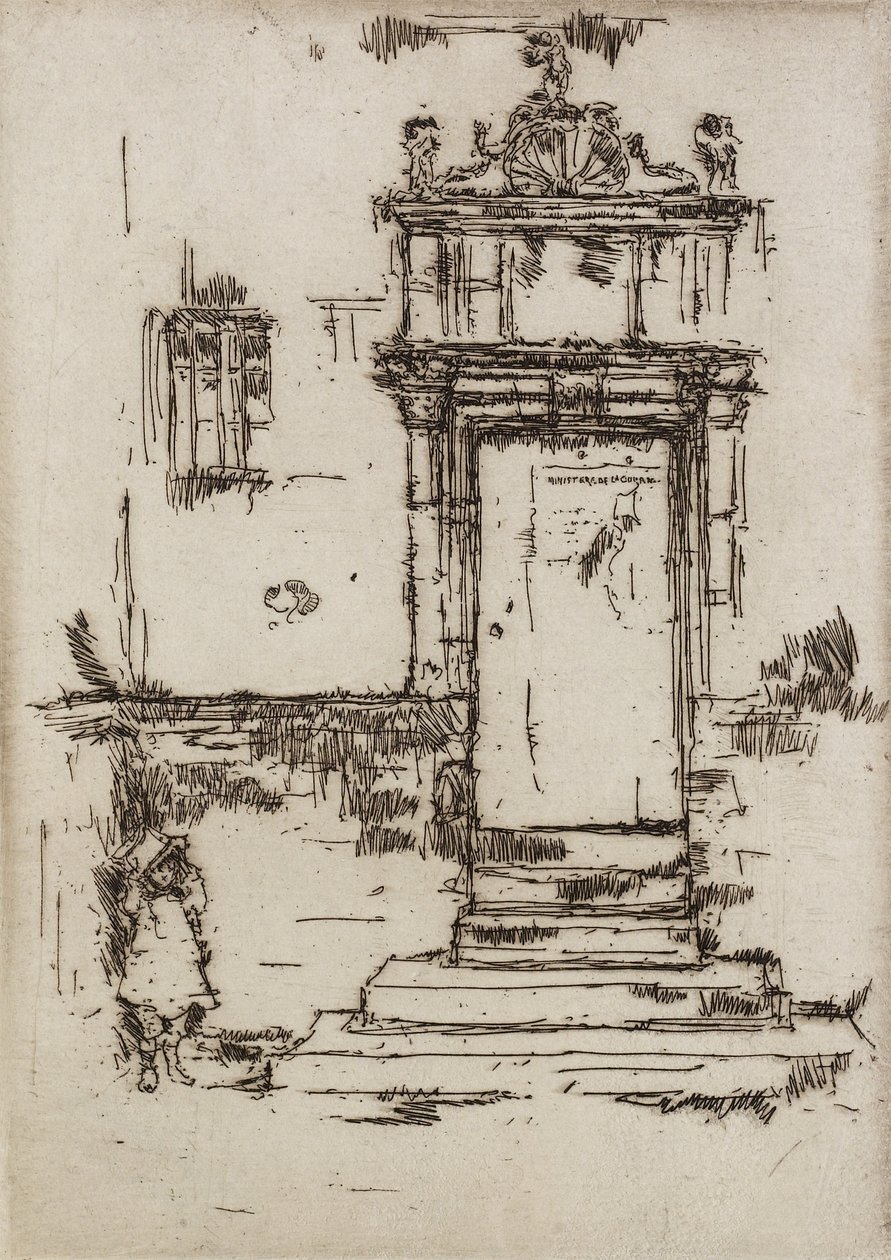 Chapel Doorway, Montresor, 1888 tekijältä James Abbott McNeill Whistler