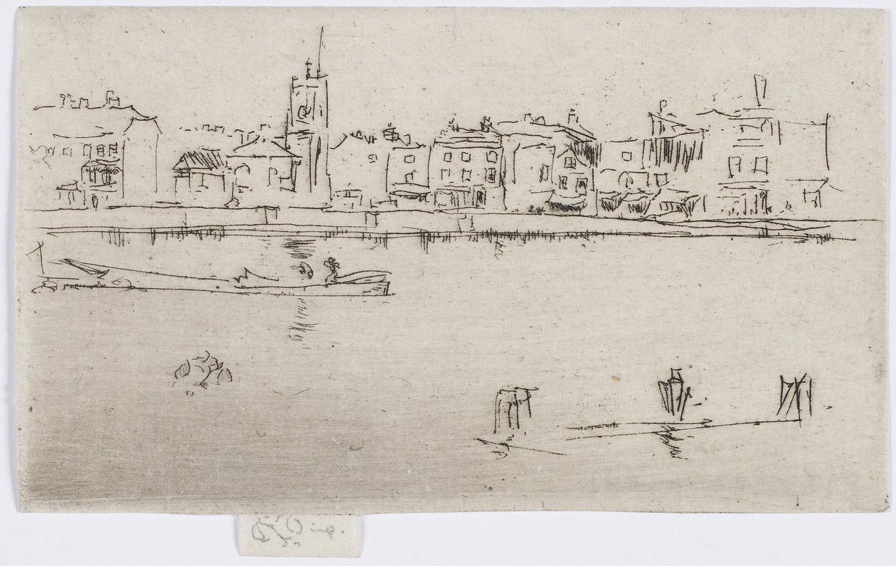 Chelsea (Memorial) 1887 (etsaus paperille) tekijältä James Abbott McNeill Whistler