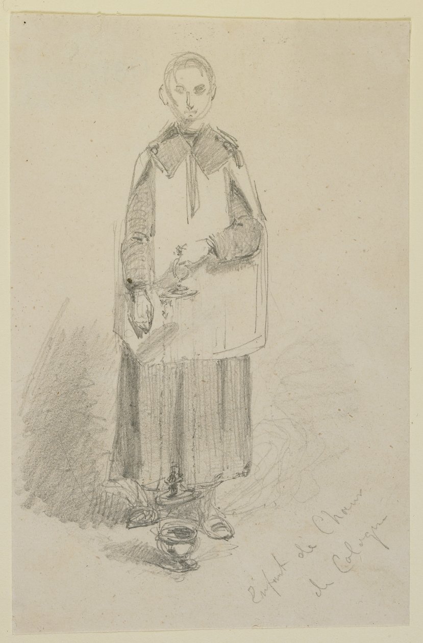 Kölnin kuorolapsi, 1858 (kynä valkoisella paperilla) tekijältä James Abbott McNeill Whistler