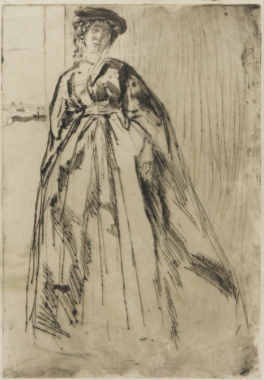 Finette, 1859 (kuivakärki paperilla) (katso myös 324643, 324644) tekijältä James Abbott McNeill Whistler