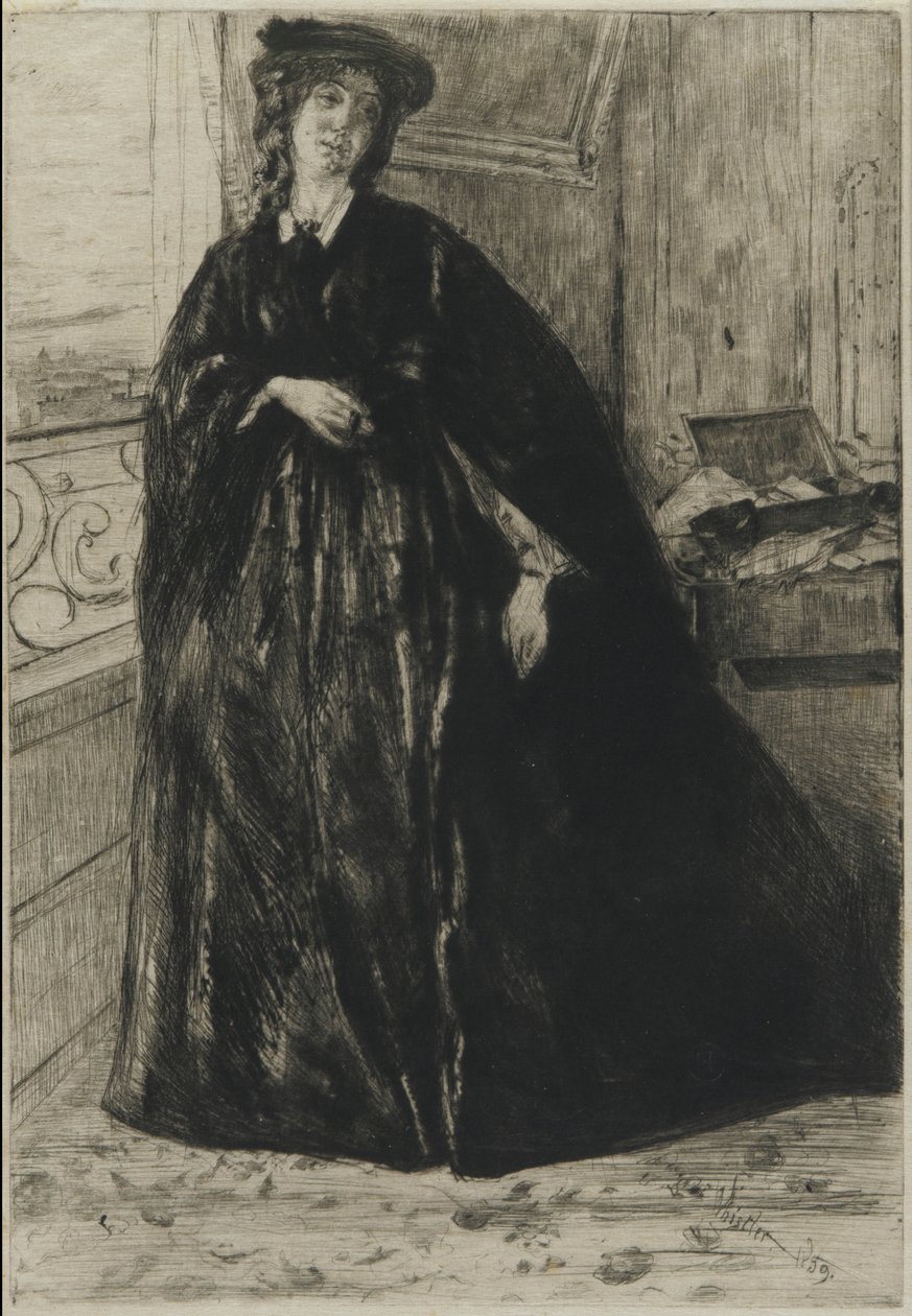 Finette, 1859 (kuivakärki paperilla) tekijältä James Abbott McNeill Whistler