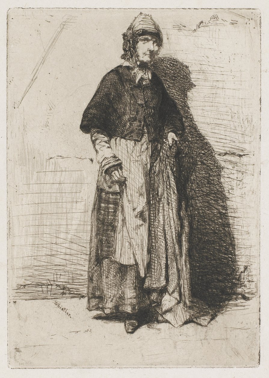 La Mere Gerard, 1858 (etsaus paperille) tekijältä James Abbott McNeill Whistler