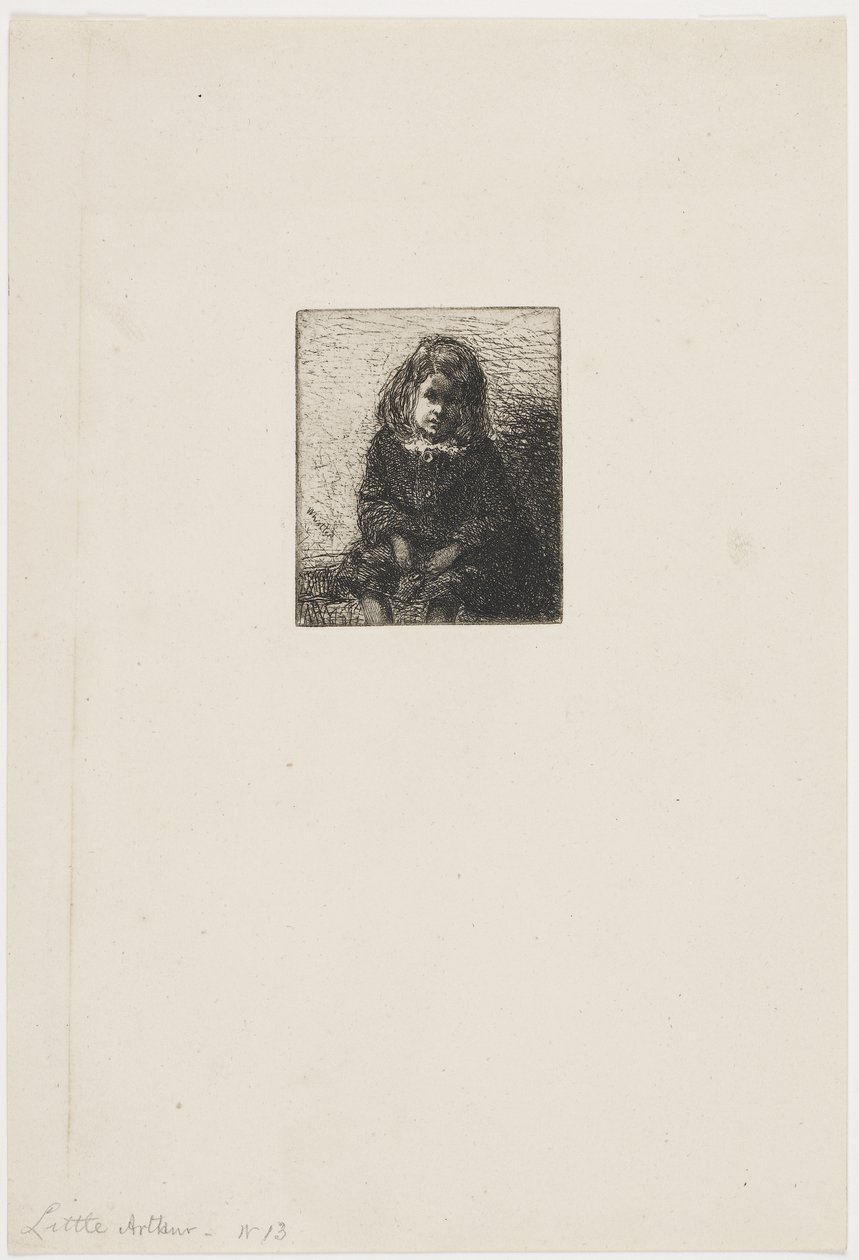 Pikku Arthur, n. 1857-1858 (etsaus paperille) tekijältä James Abbott McNeill Whistler