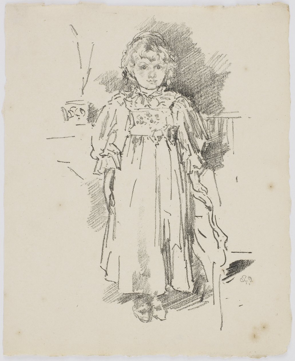 Pikku Evelyn, 1896 (litho paperilla) tekijältä James Abbott McNeill Whistler