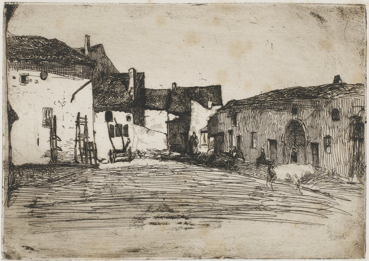 Liverdun, 1858 (etsaus paperille) tekijältä James Abbott McNeill Whistler