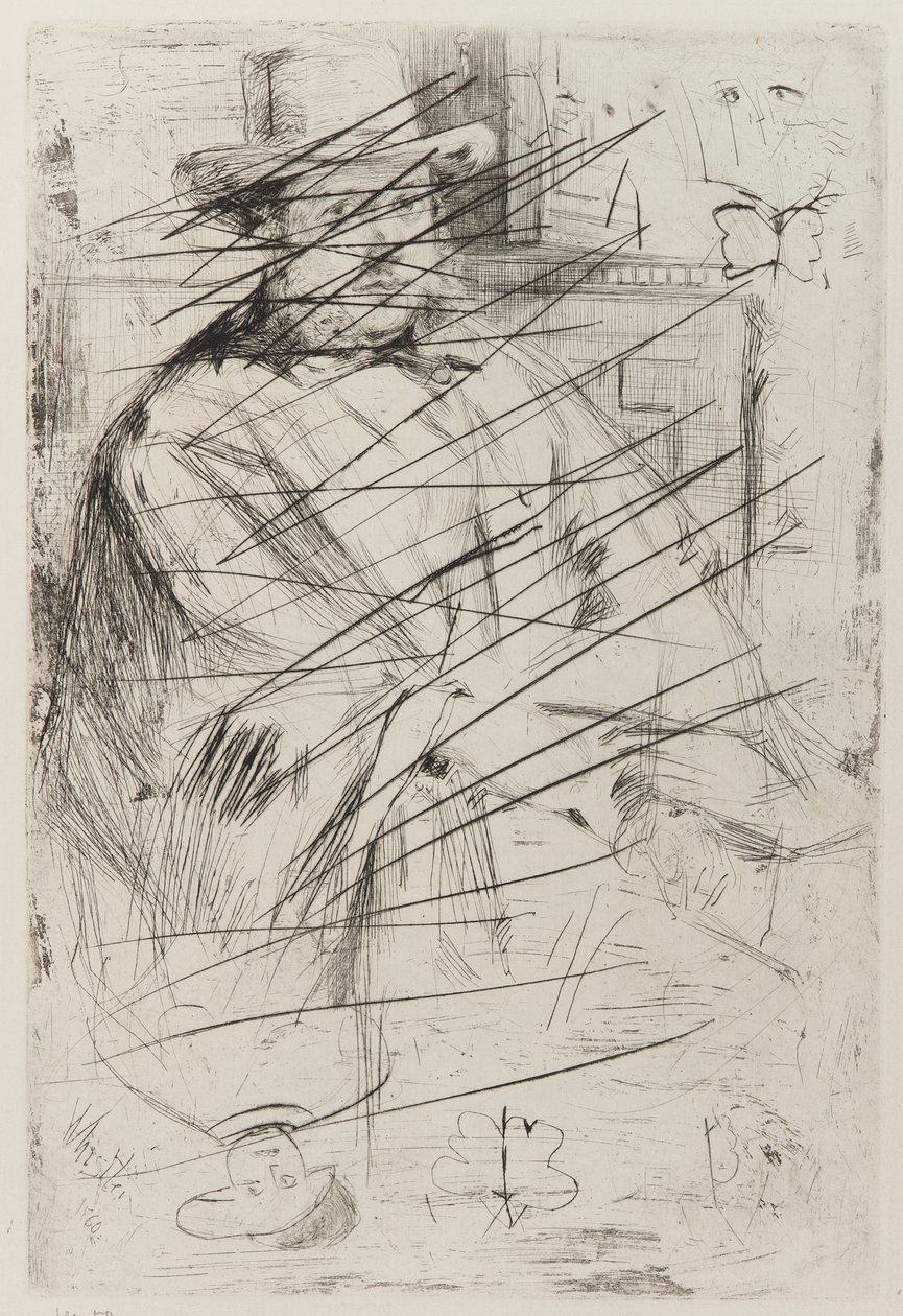 Mr. Mann, 1860 (kuivakärki paperilla) tekijältä James Abbott McNeill Whistler