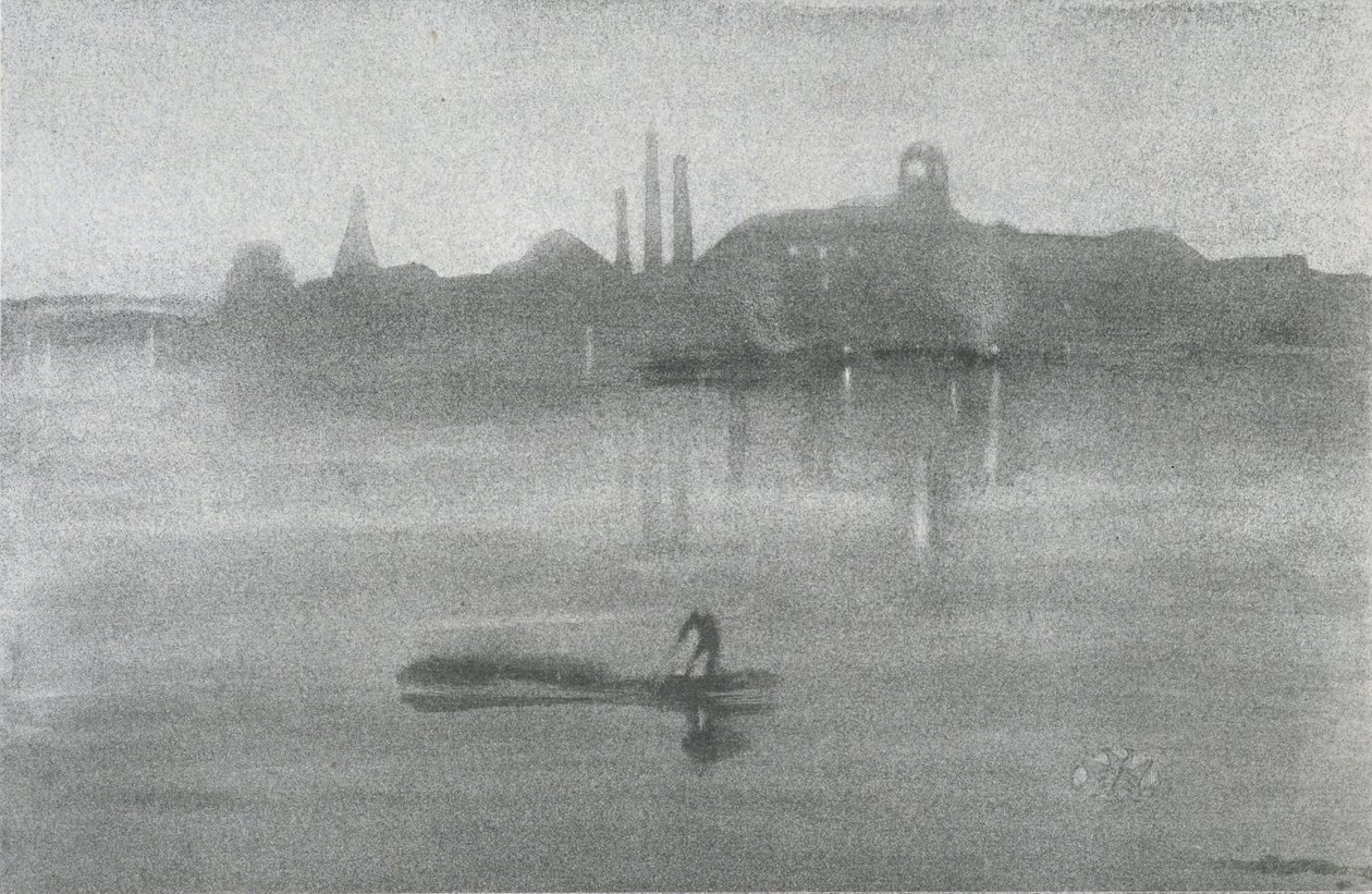 Nocturne: The River at Battersea, 1878 tekijältä James Abbott McNeill Whistler