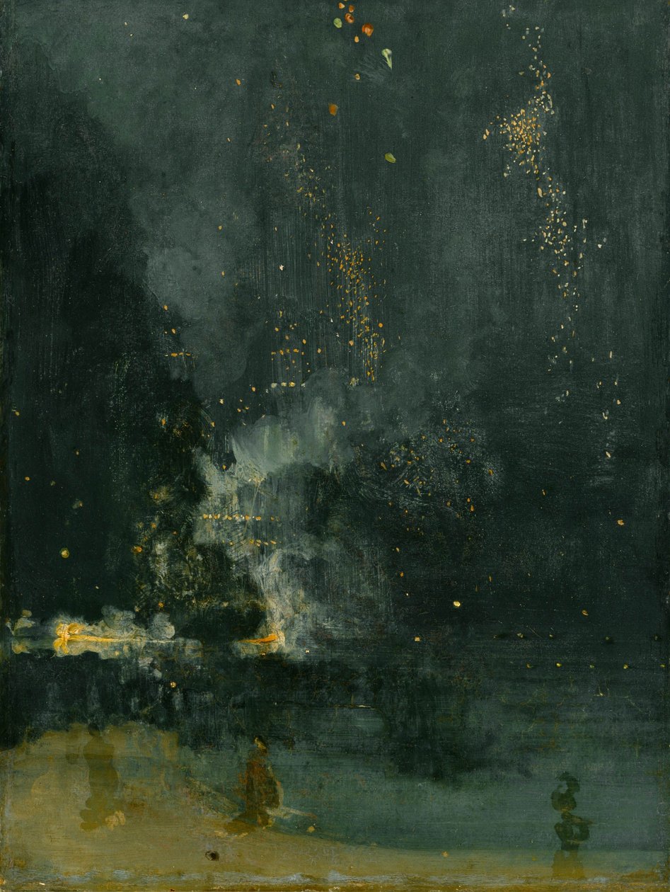 Nocturne mustassa ja kultaisessa: Putoava raketti tekijältä James Abbott McNeill Whistler