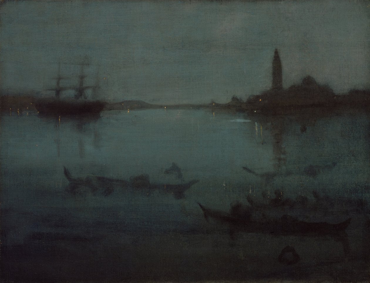 Nocturne sininen ja hopea- Lagoon, Venetsia tekijältä James Abbott McNeill Whistler