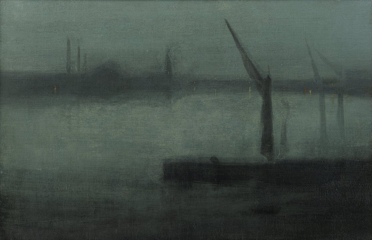 Nokturni- sininen ja hopea- Battersea Reach tekijältä James Abbott McNeill Whistler