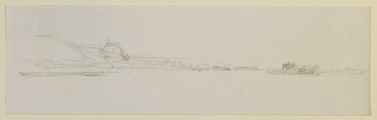 Pfalz, 1858 (lyijykynä valkoiselle paperille) tekijältä James Abbott McNeill Whistler