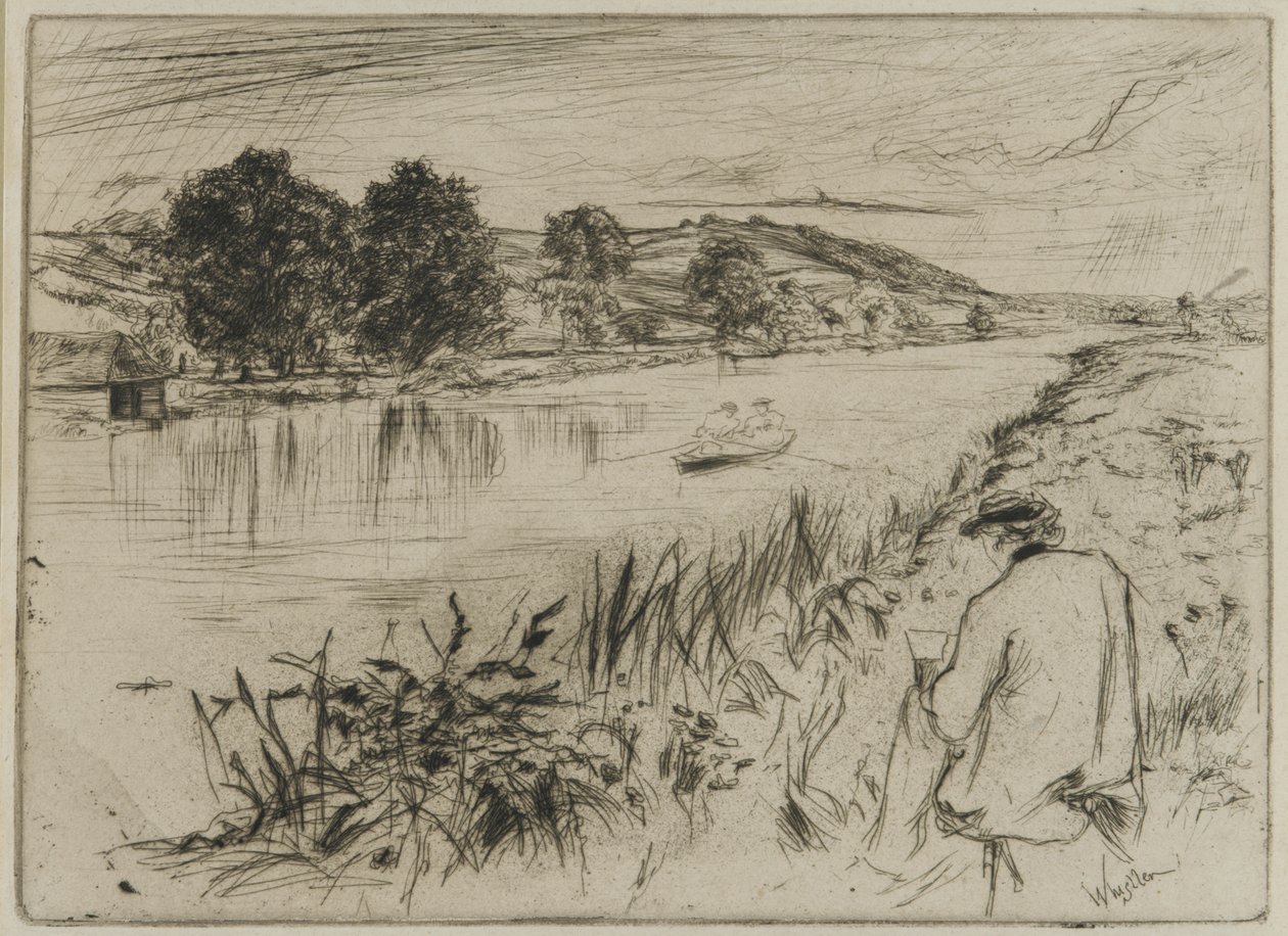 Luonnos, nro 1, 1861 (etsaus paperille) tekijältä James Abbott McNeill Whistler
