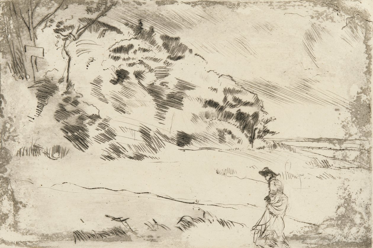 Speke Shore, n. 1875 (kuivakärki paperilla) tekijältä James Abbott McNeill Whistler