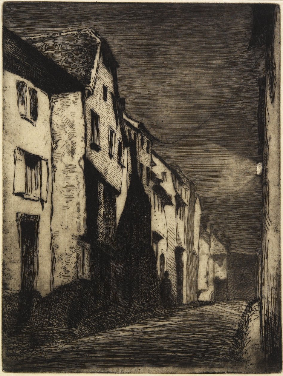 Katu Savernessa kahdestatoista etsauksesta luonnosta, 1858 tekijältä James Abbott McNeill Whistler