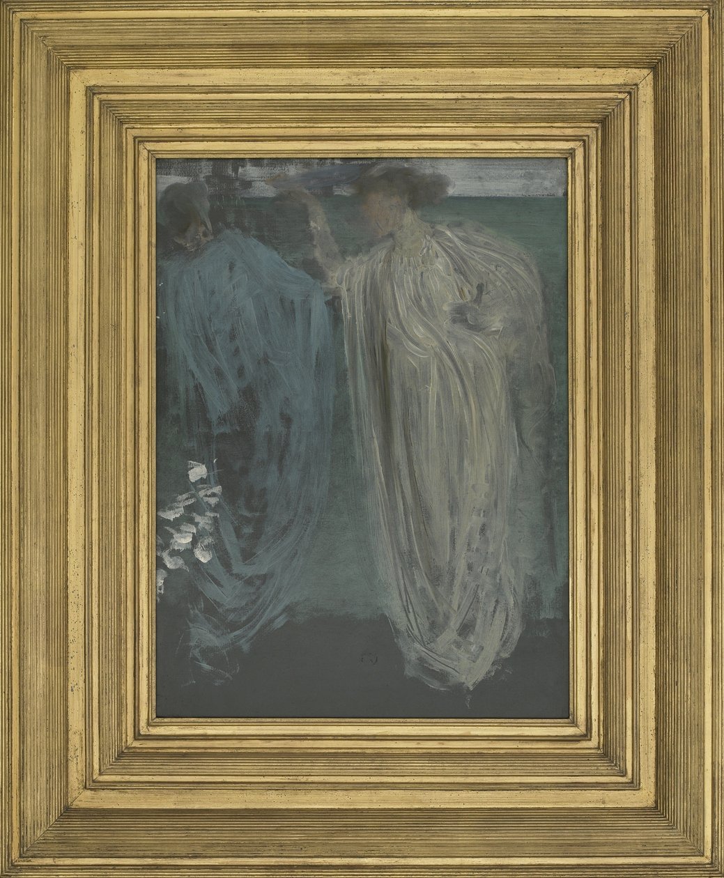 Symphony in Green and Violet, n. 1868 (öljy jyrsinlevylle asennettuna puupaneeliin) tekijältä James Abbott McNeill Whistler