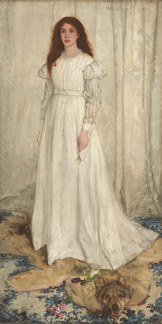 Sinfonia valkoisissa, nro 1: Valkoinen tyttö, 1862 tekijältä James Abbott McNeill Whistler