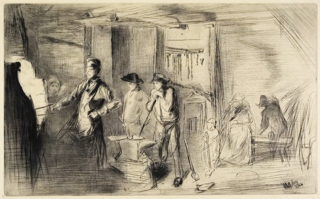 Takomo kuudestatoista etsauksesta Thamesista ja muista aiheista, 1861 tekijältä James Abbott McNeill Whistler