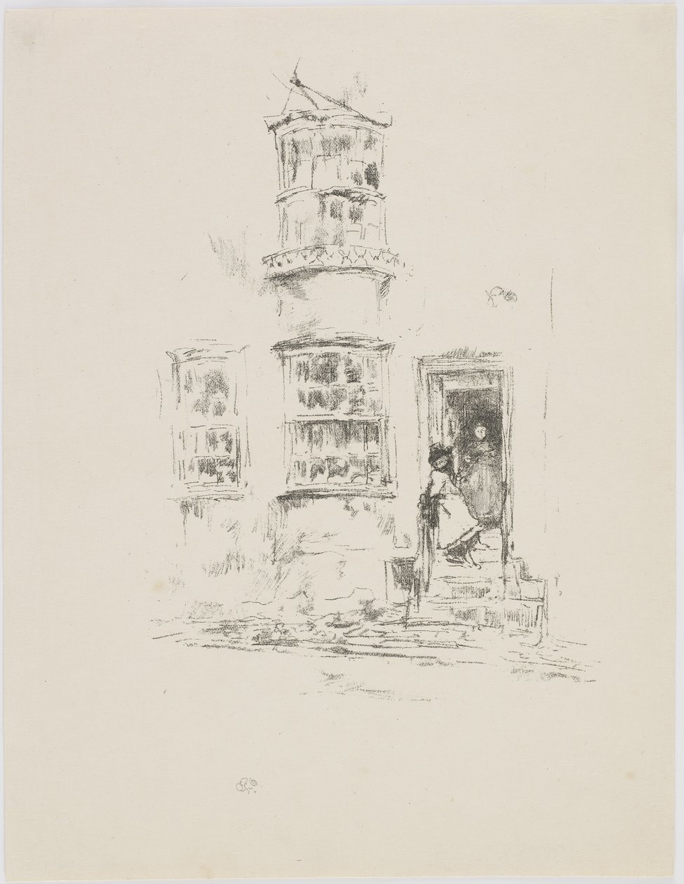 The Little Steps, Lyme Regis, 1895-96 (litho paperilla) tekijältä James Abbott McNeill Whistler
