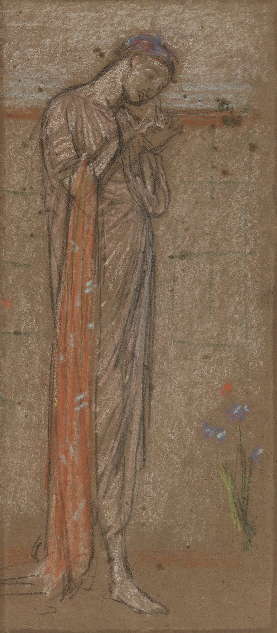 Purple Iris, 1871-72 (liitu ja pastelli ruskealla paperilla) tekijältä James Abbott McNeill Whistler