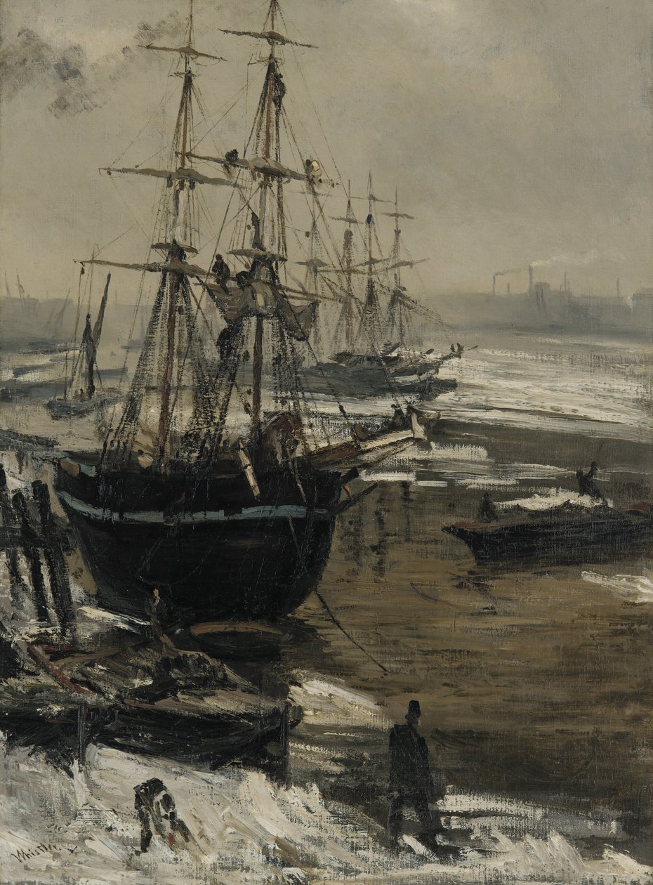 Thames jäässä tekijältä James Abbott McNeill Whistler