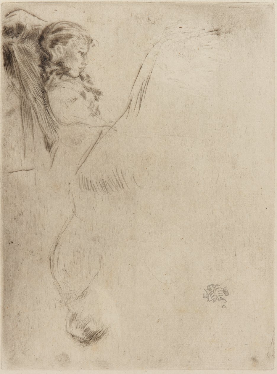 Kaksi luonnosta (kuivakärki paperille) tekijältä James Abbott McNeill Whistler
