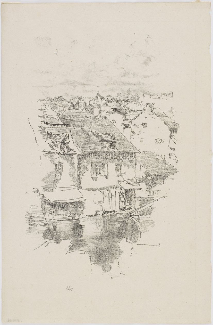 Vitre: Canal, 1893 (litho paperilla) tekijältä James Abbott McNeill Whistler