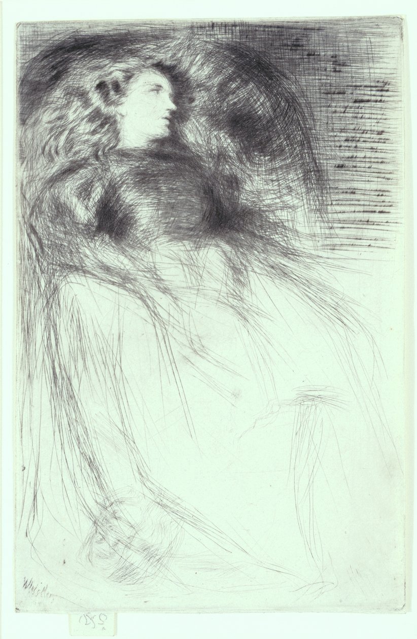 Weary, 1863 (kuivakärki ja ruletti) tekijältä James Abbott McNeill Whistler