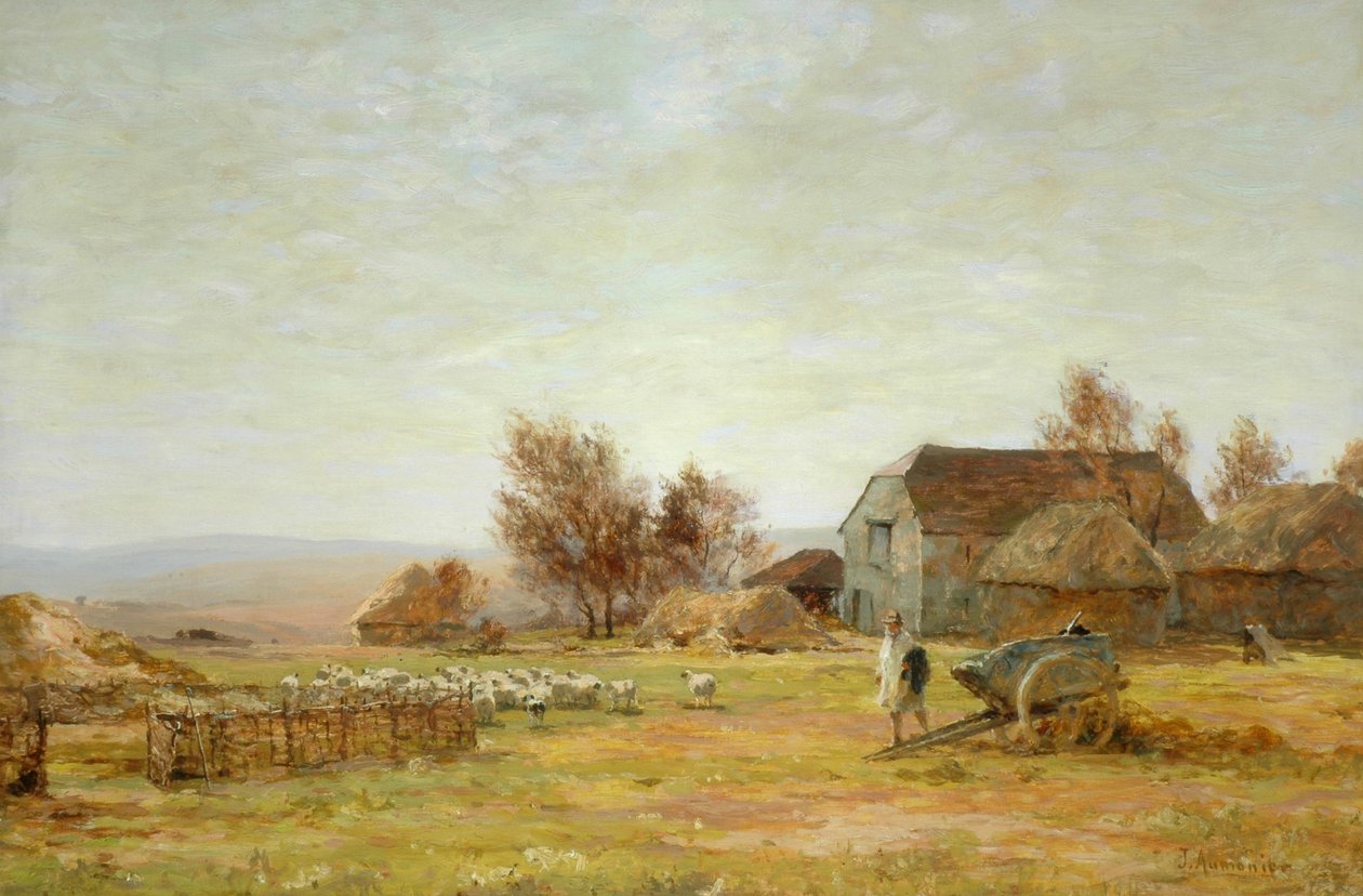 Lammastila South Downsissa, 1906 tekijältä James Aumonier