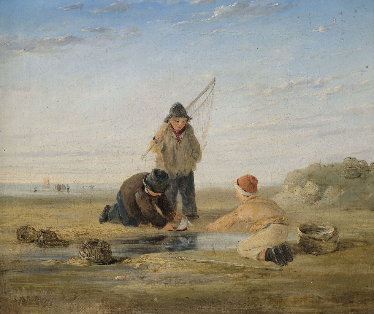 Spielende Kinder an der Küste tekijältä James Baker Pyne