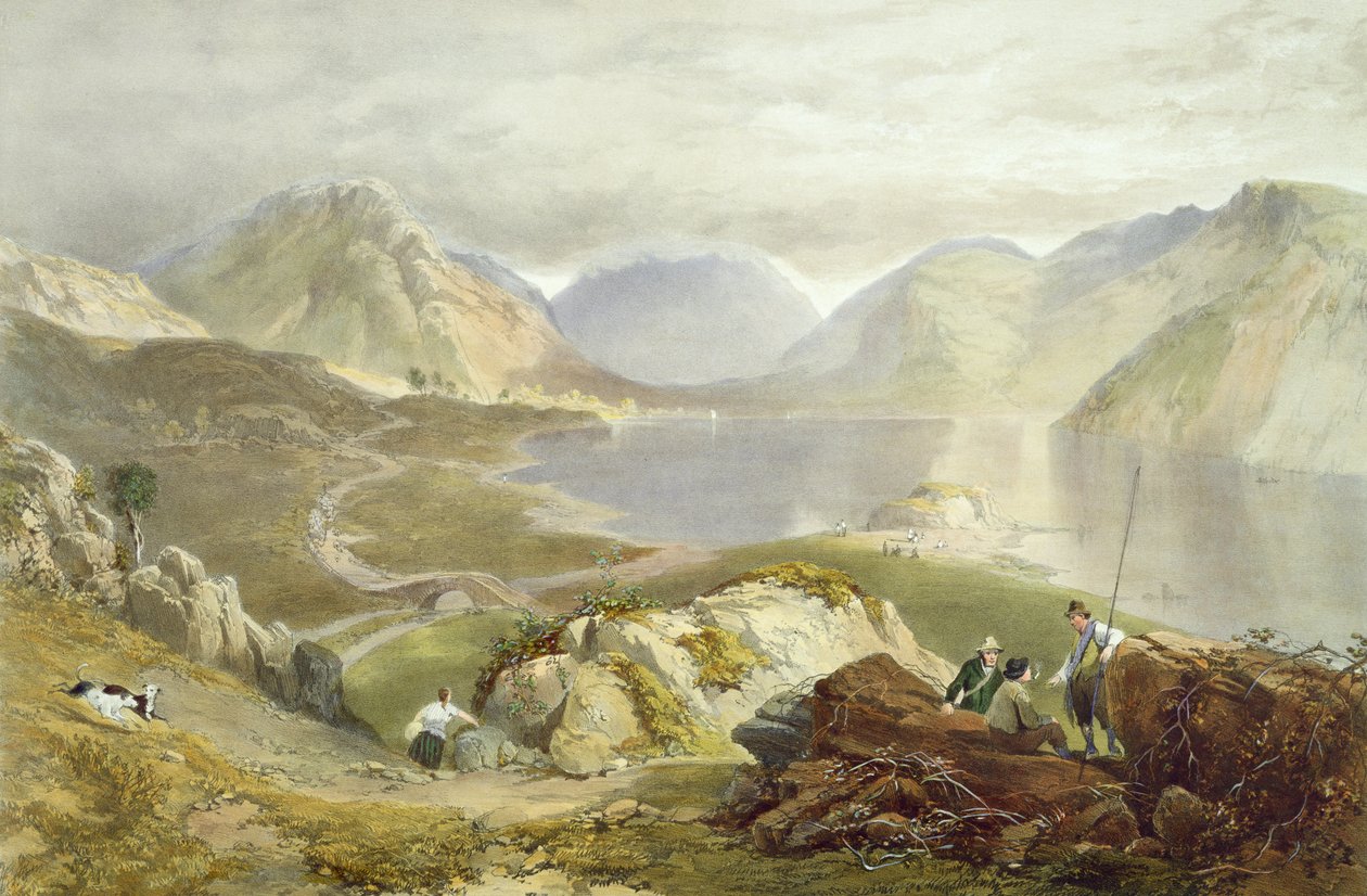Wast Water, Englannin järvialueelta, 1853 (katso lisätietoja numerosta 90434) tekijältä James Baker Pyne