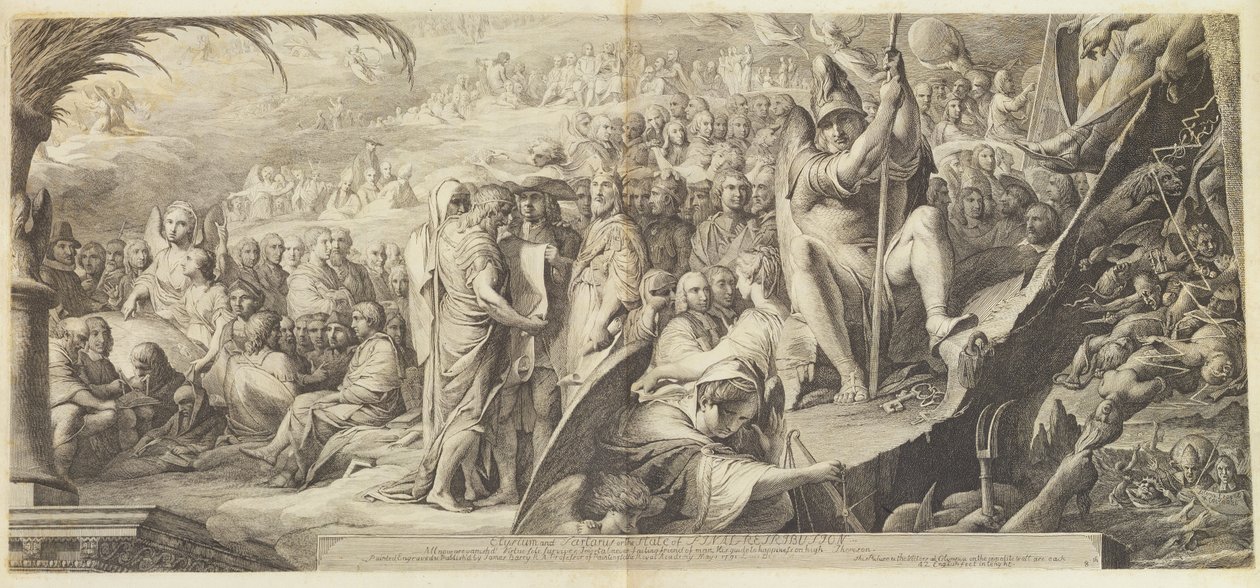 Elysium ja Sartarus eli lopullisen koston tila, 1791 tekijältä James Barry