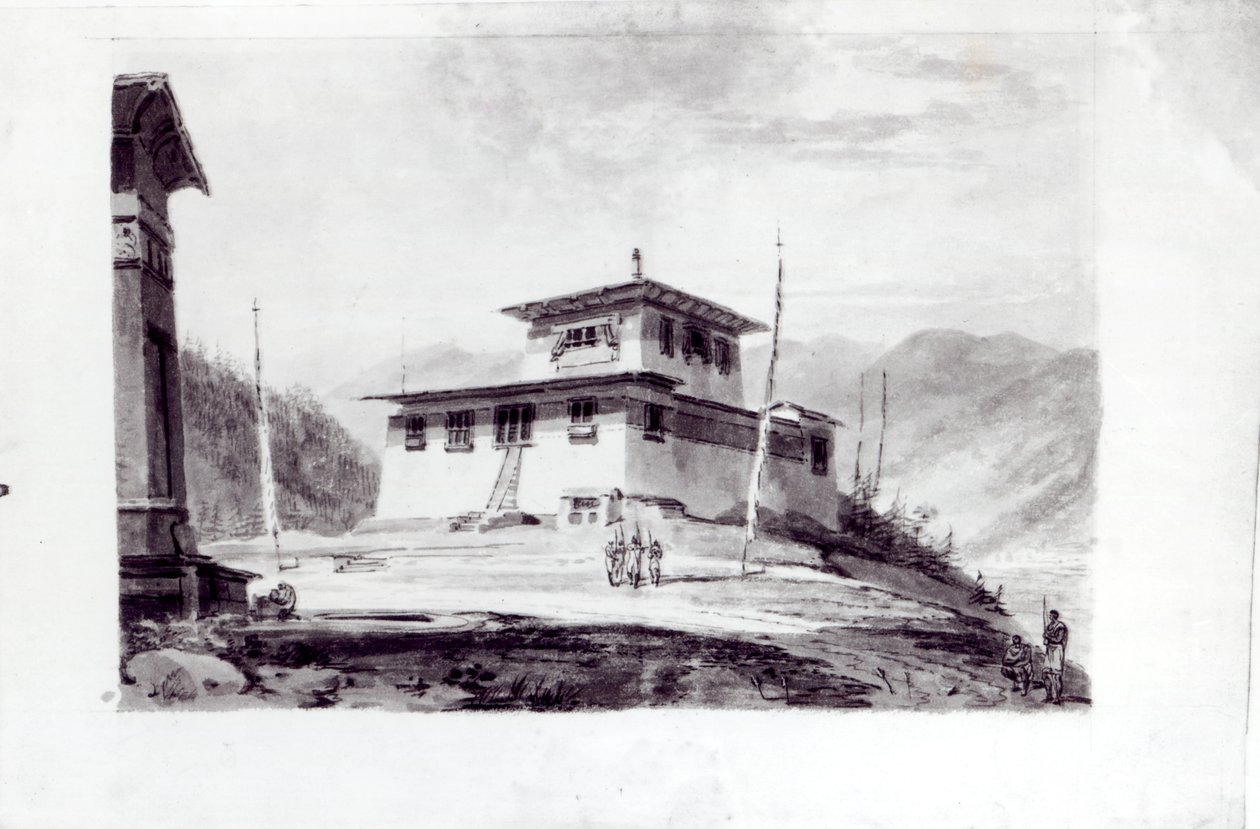 The Residence of Lam Glassa-too, Samuel Daviesin akvarelli kaiverruksen jälkeen tekijältä James Basire