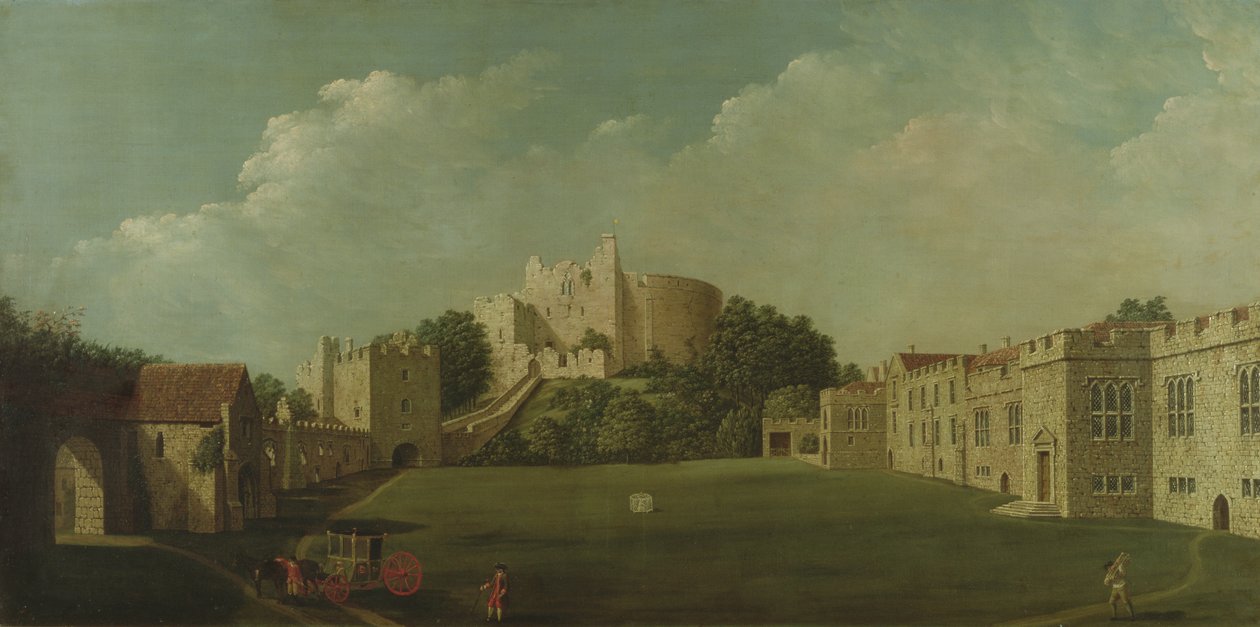 Arundelin linna, vartio ja nelikulmio, n. 1770 tekijältä James Canter