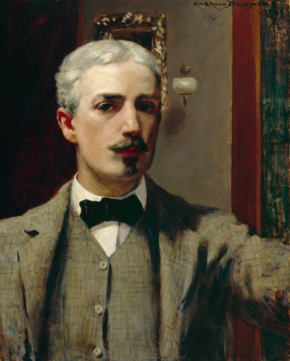 Omakuva, 1898 (öljy puulevylle) tekijältä James Carroll Beckwith