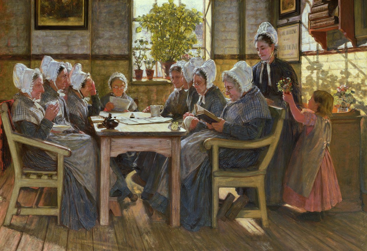 Meidän köyhät: Raamatun lukeminen, Chelsea Workhouse, 1878 tekijältä James Charles