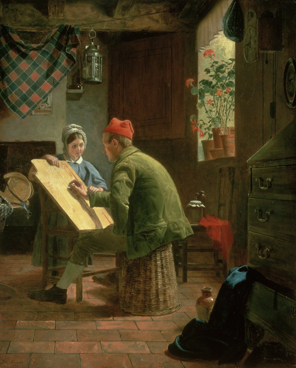 Kirjoitustunti, 1855 tekijältä James Collinson